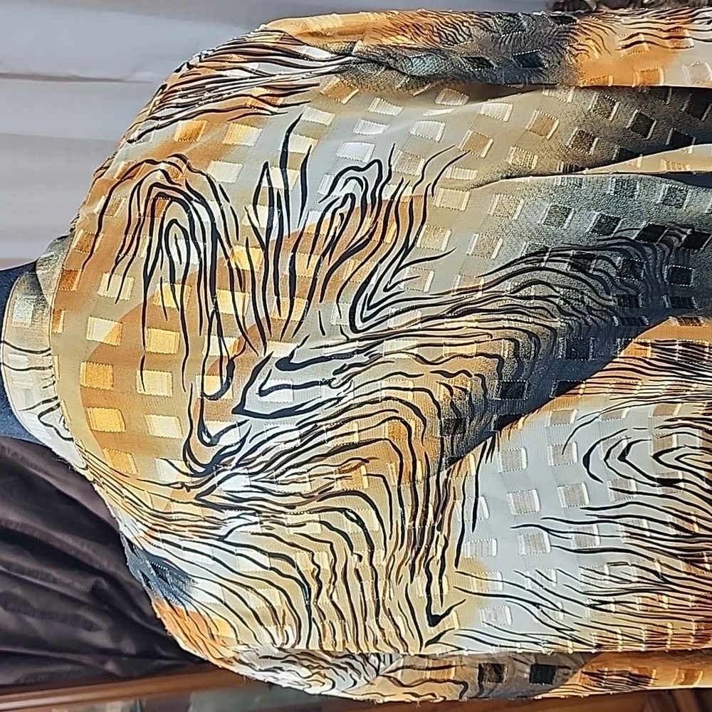 3K FASHION | Vintage Multicolor Abstract Animal Print Artsy Kimono Cardigan | L - Picture 5 of 9